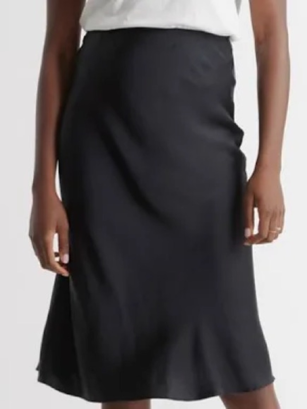 Quince silk midi skirt